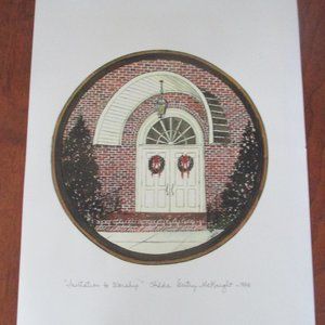 Clemmons Moravian Church Christmas Print "Invitation to Worship" Hilda McKnight